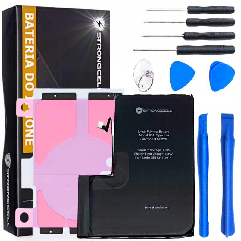 Bateria do Apple iPhone 12 Pro Max A2342 A2410 3687mAh Strongcell