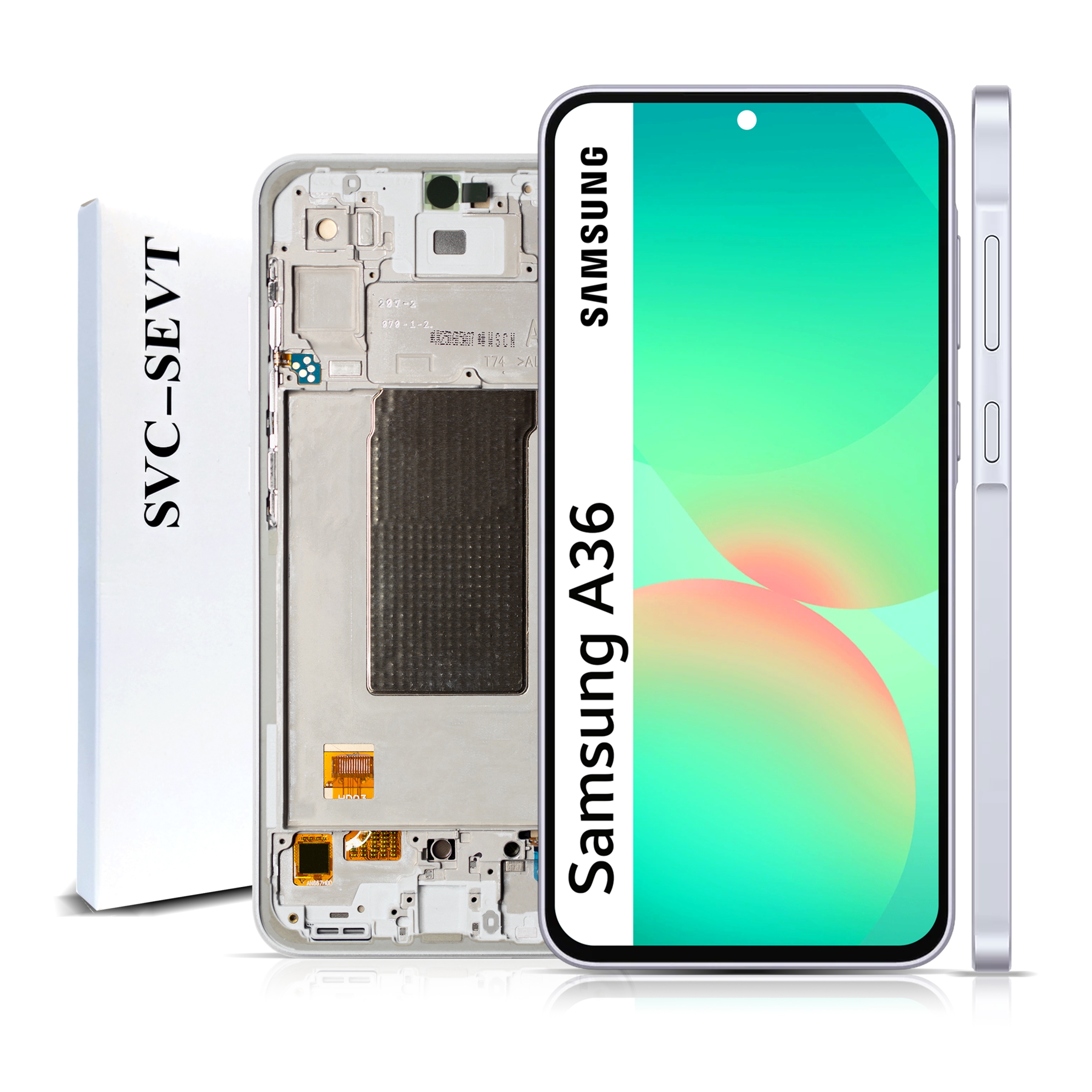 SM-A366E LCD pre Samsung A36 Service Pack Rámček Matrica Originál Zila