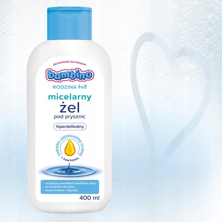 BAMBINO RODZINA Micelarny żel pod prysznic do skóry wrażliwej 400 ml Marka Bambino