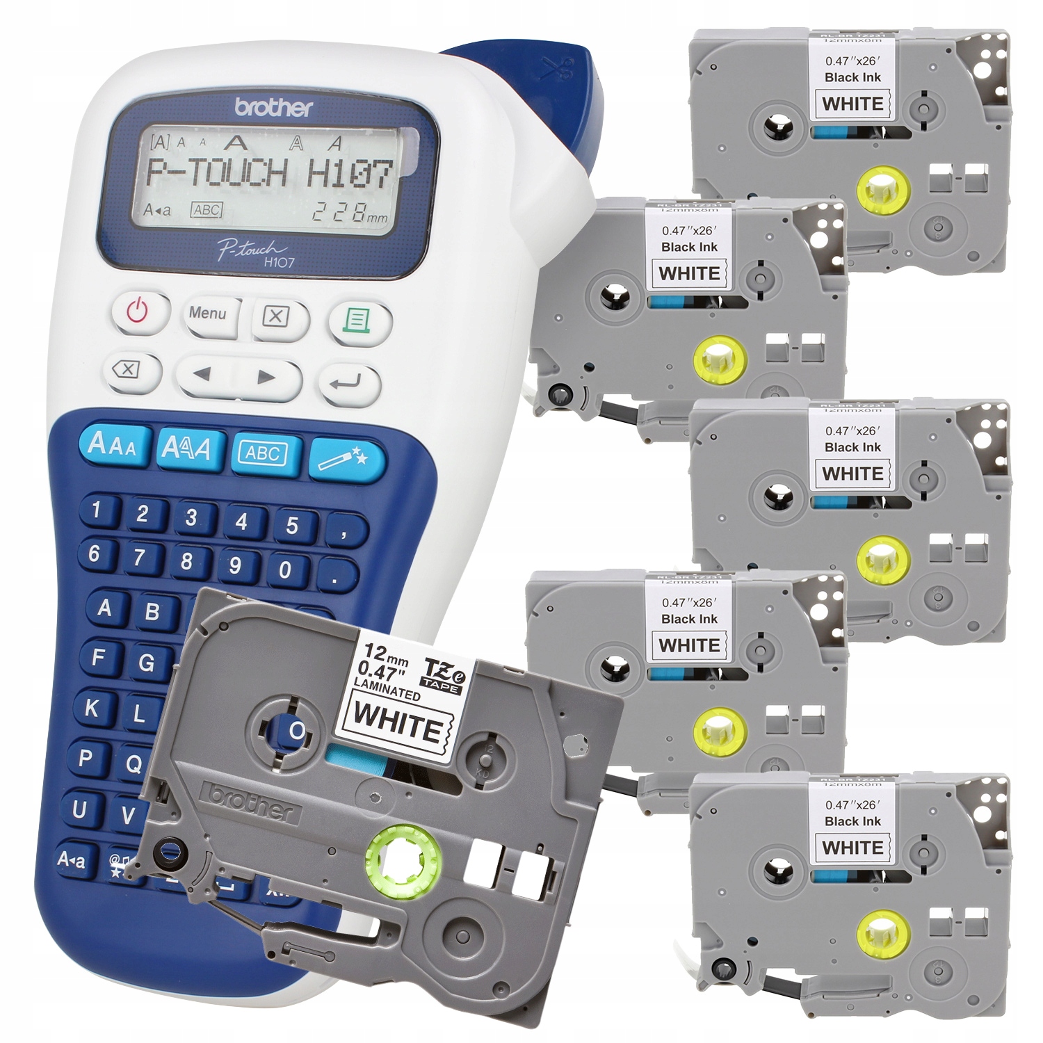 Zestaw drukarka Brother PT-H107B + 5x TZE-231 biał EAN (GTIN) 5902082692744