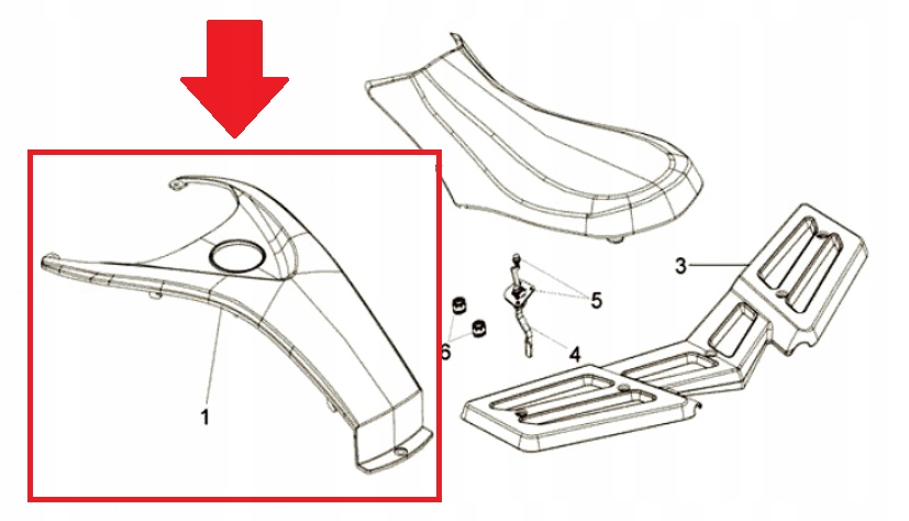 OBUDOWA OSŁONA ZBIORNIKA PALIWA Quad Lander 250cc