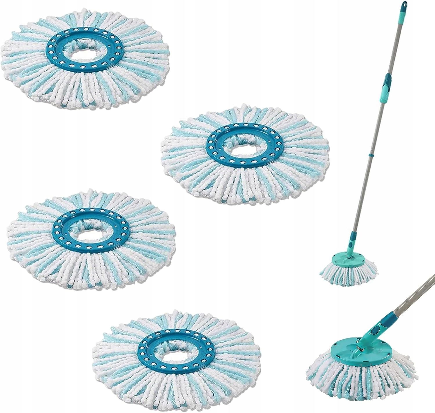 4 Hlavice Mikrovlákna Pro Rotační Mopy Leifheit Clean Twist