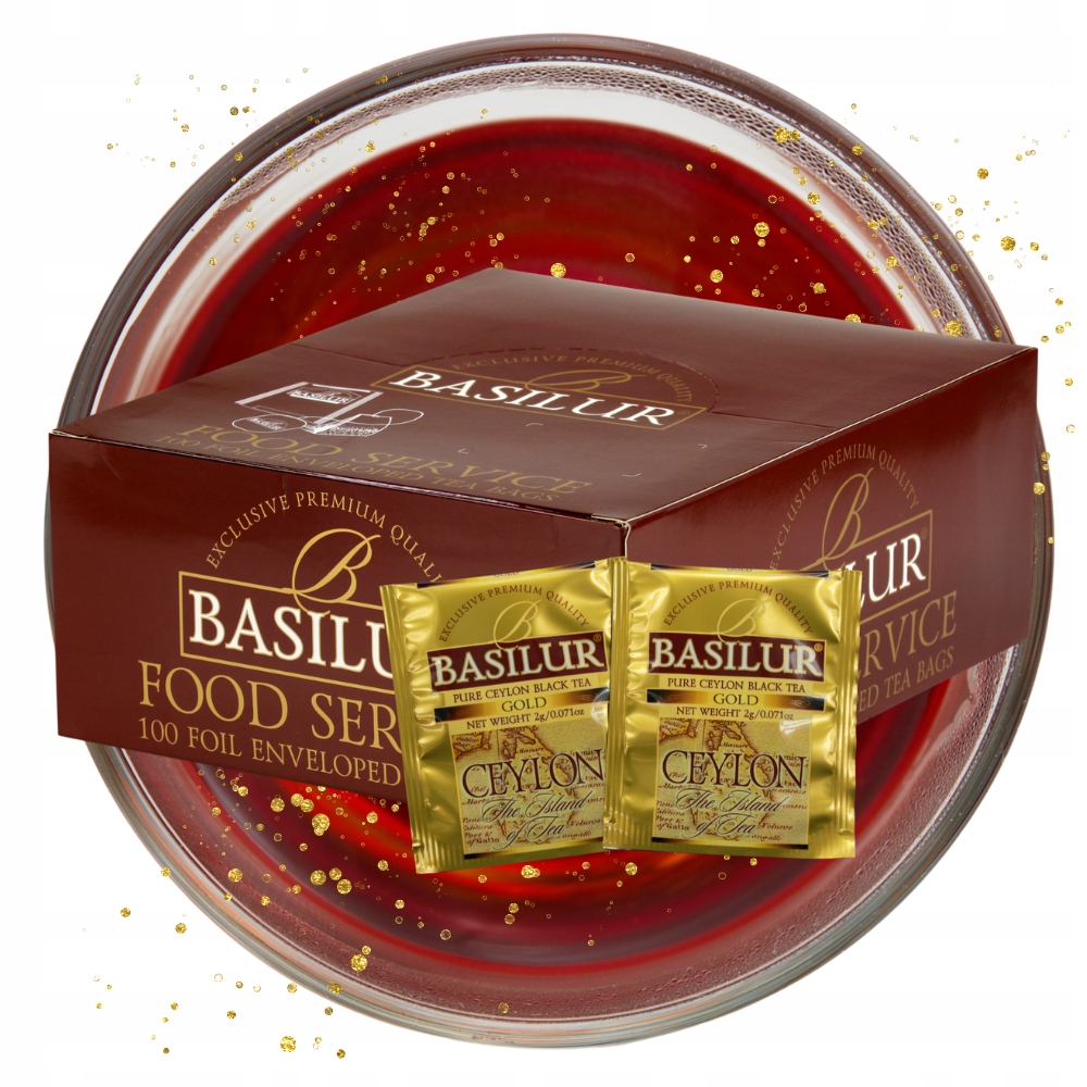 Levně Basilur Gold 100% černý čaj Ceylon Nejvyšší Kvalita 100 Obálek