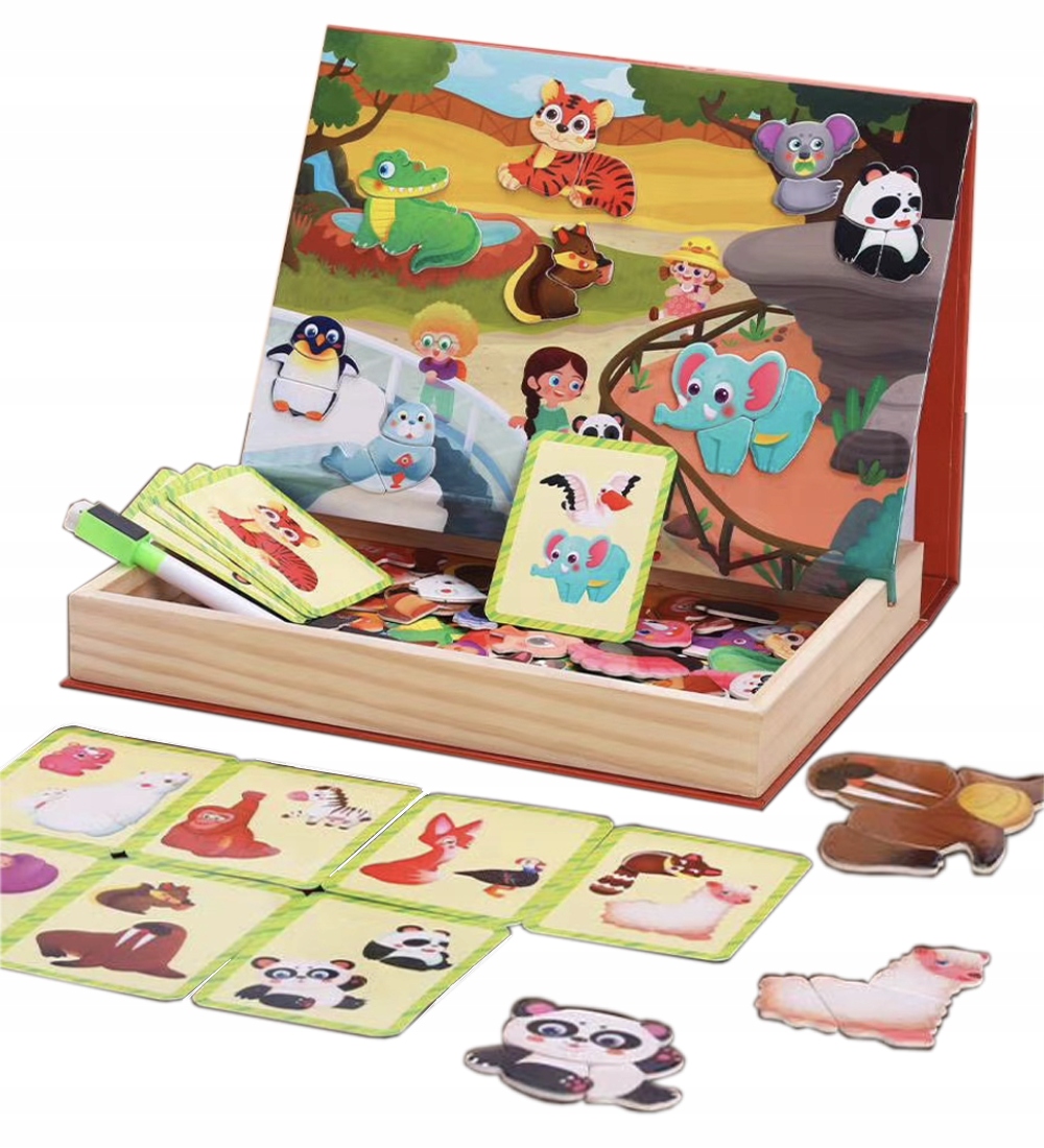 

Tablica Magnetyczna magnesy puzzle Zwierzęta