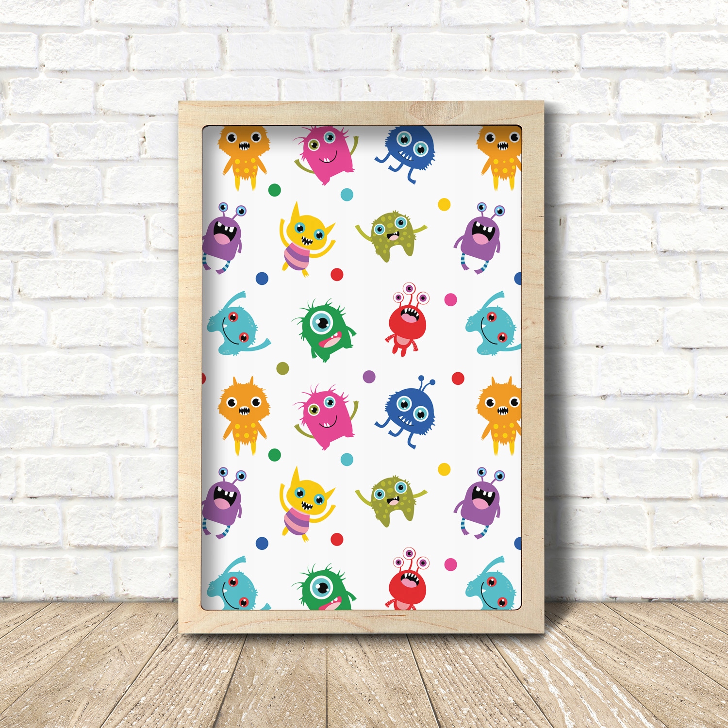 Obraz v rámu na zeď Příšerky miny pohádka 35x55