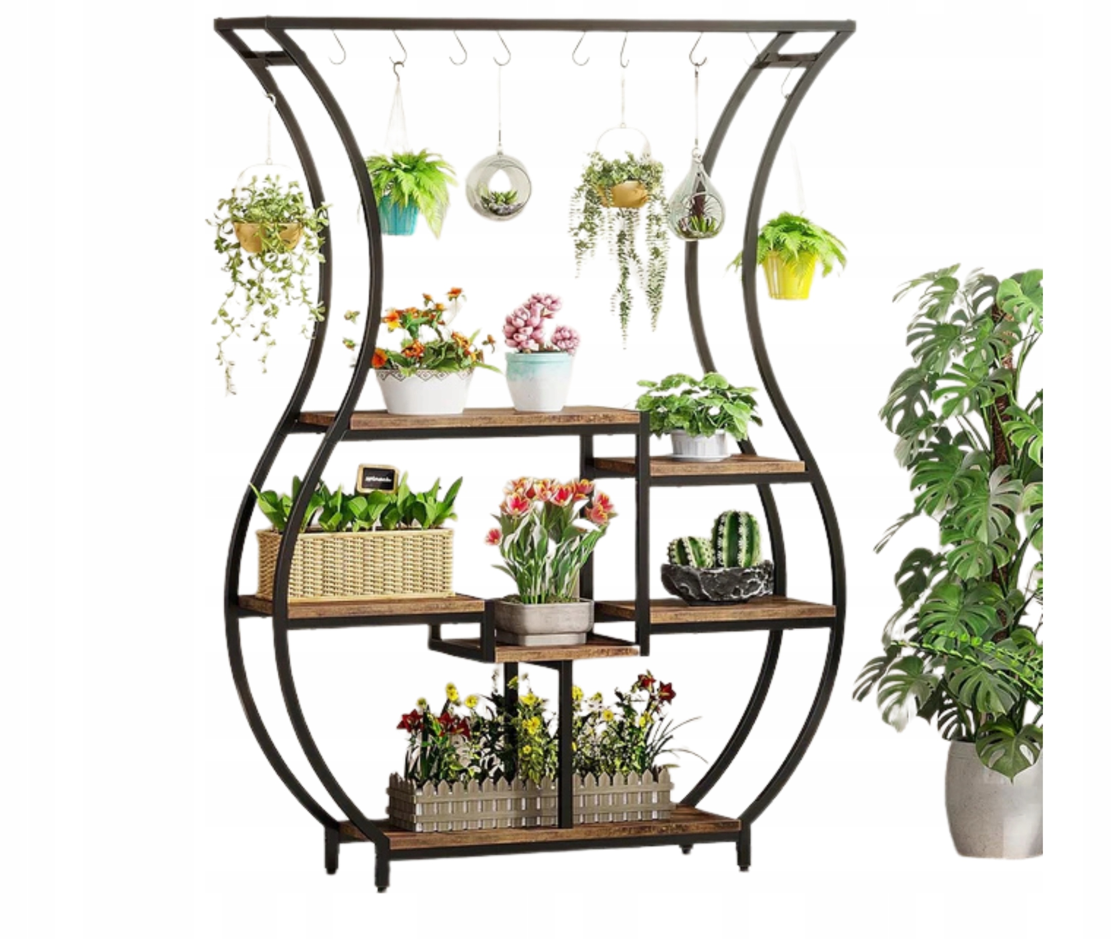 Regál Stojan na rastliny Tribesigns 6 úrovní 120×180 cm