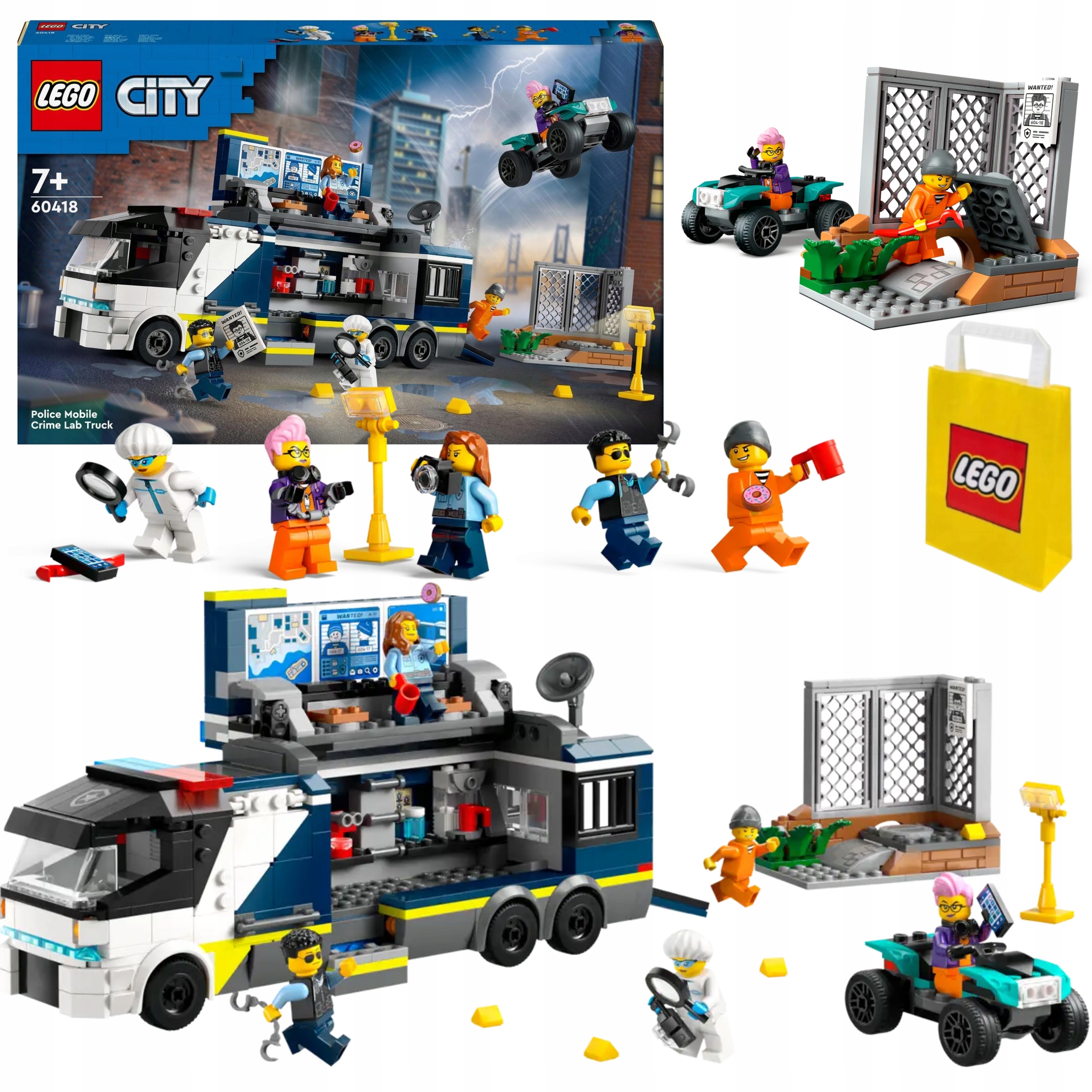 Lego City 60418 Policejní Kamion S Kriminální Laboratoří
