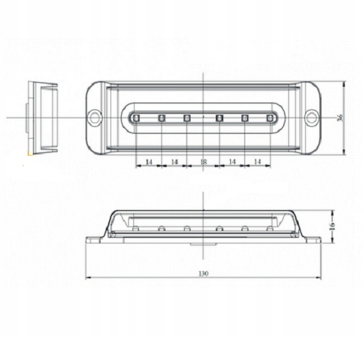 LAMPA STROBOSKOP LED 6 blue POLICJA STRAZ KARETKA Part number LW0035