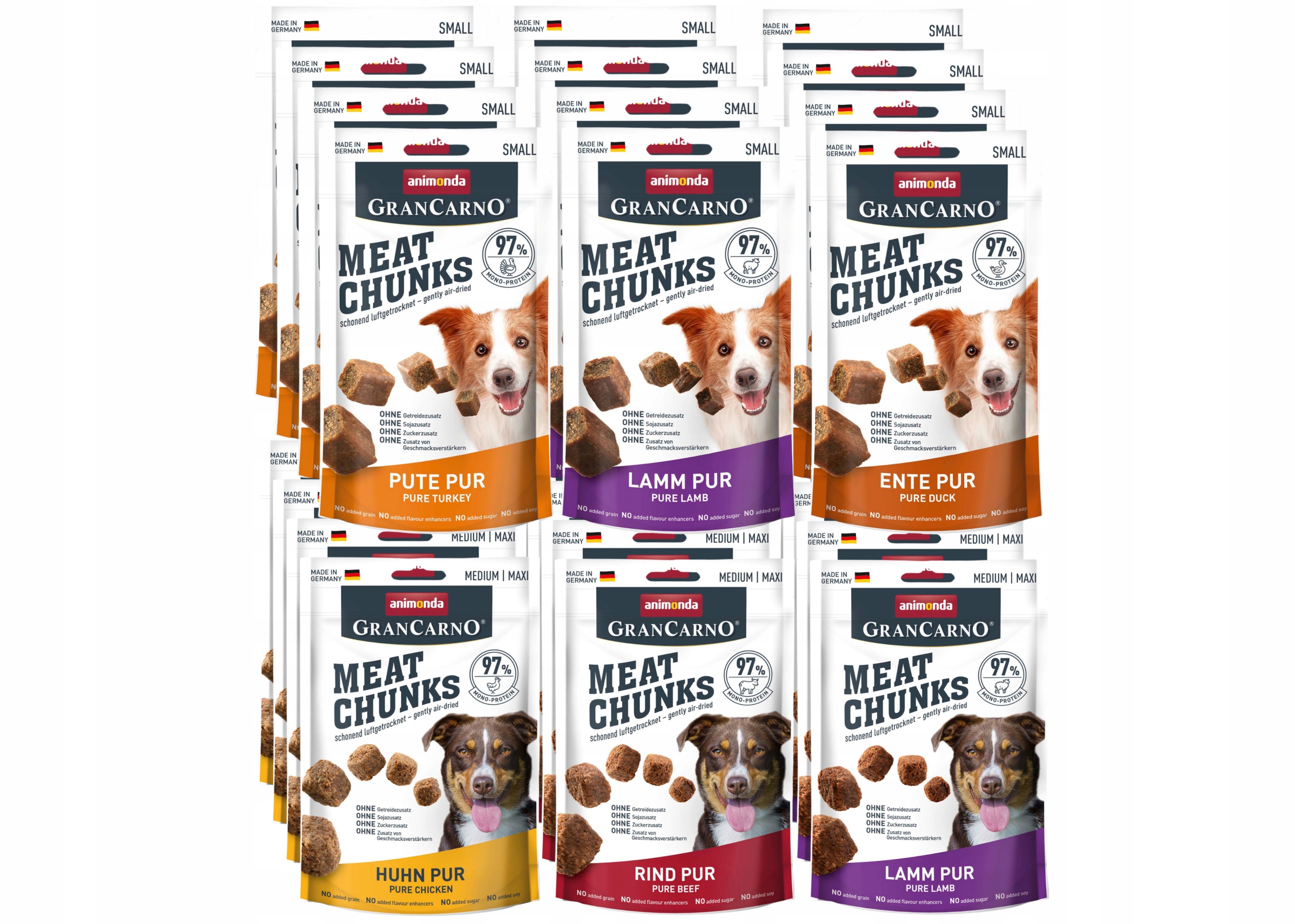 Levně Animonda Meat Chunks Set x24 Hovězí/Kuřecí maso /Kachna/Jehněčí /Krůta