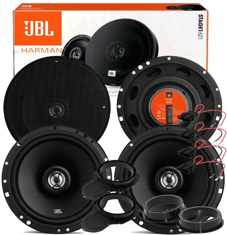 JBL STAGE 1 621 GŁOŚNIKI DWUDROŻNE VW PASSAT B6 B7 CC PRZÓD+TYŁ 4 SZT