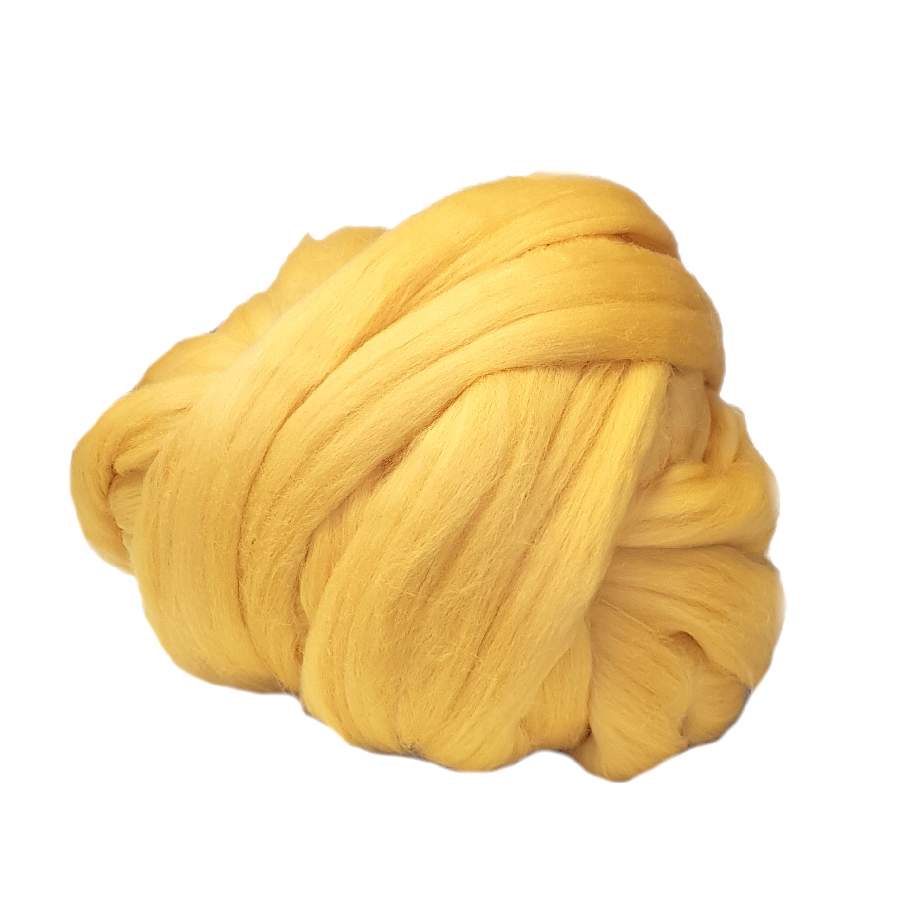 Wełna czesankowa czesanka filc 0,5kg Żółty
