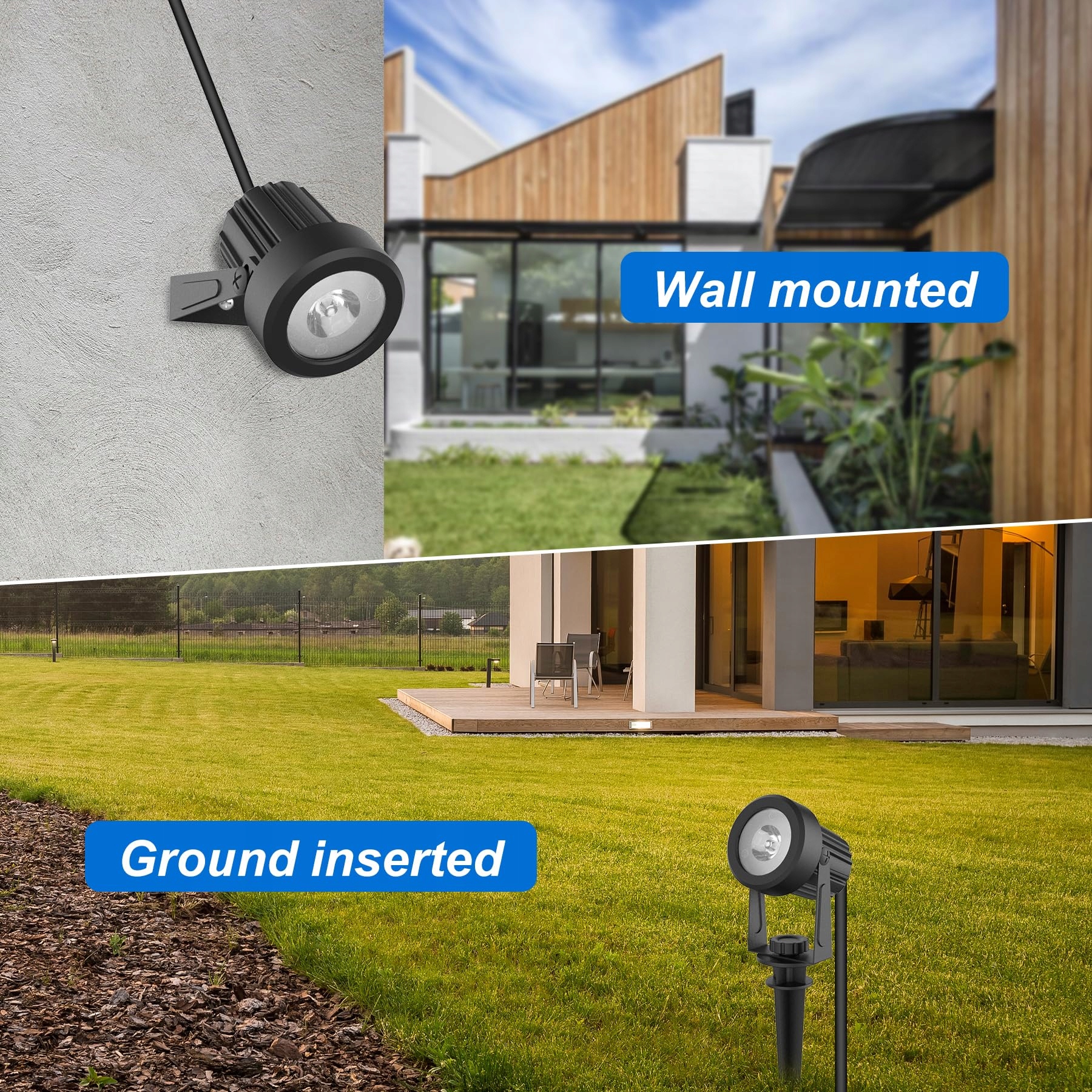 NATPOW LED Solar Garden Reflectors IP65 6000K 2 Brightness Levels — miniatura 5