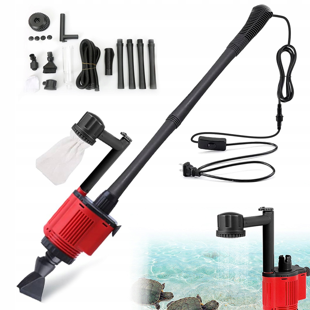 Levně Elektrický Vysavač Kalů Do Akvária Sada Pro Sladkou I Slanou Vodu