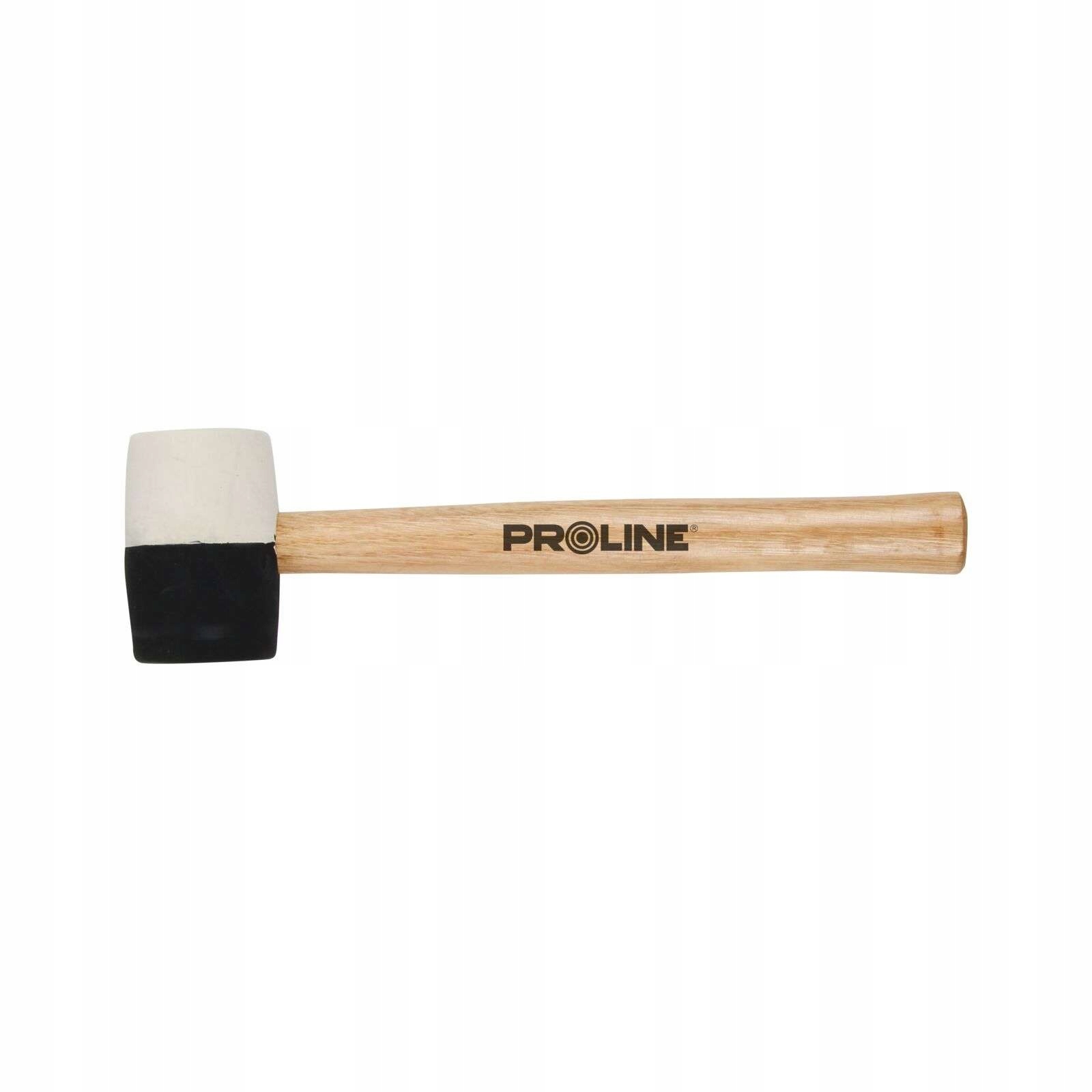 Proline Młotek gumowy 230g czarno-biały drewniany trzonek