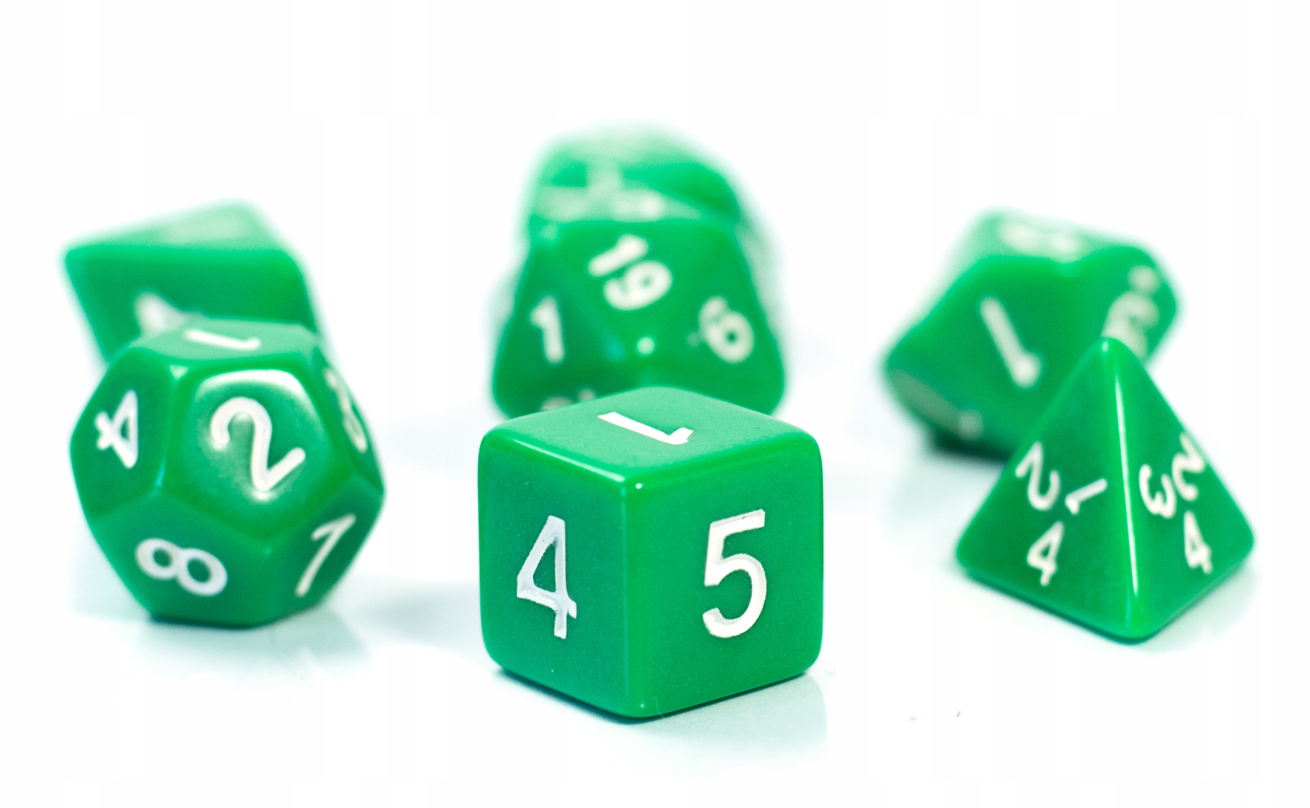 

Zielony Zestaw 7 Kości Kostek Rpg