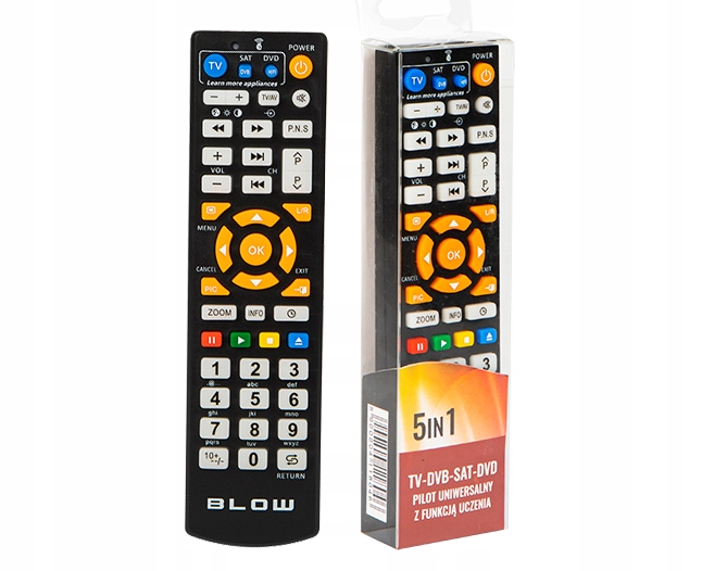 UNIWERSALNY PILOT SAMOUCZĄCY 5w1 TV DVB-T DVD SAT