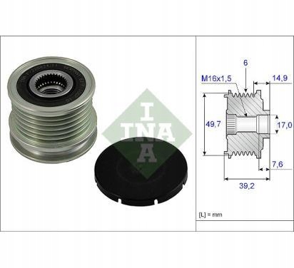 INA SPRZEGLO ALTERNATORA MERCEDES C W202 E W210 Producent części Schaeffler INA
