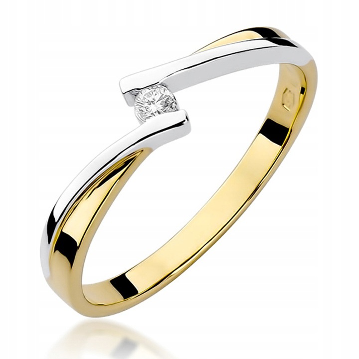 

Zaręczynowy Pierścionek Złoty Z Brylantem 0,04ct