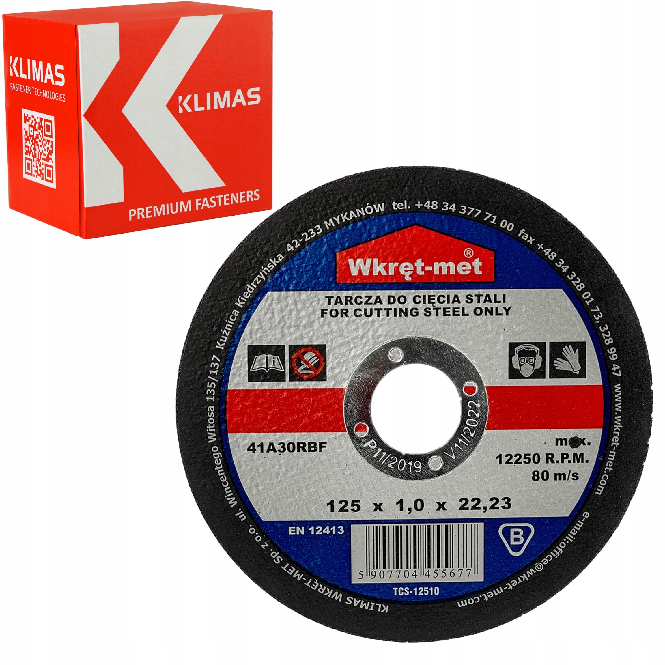 Kotúče na rezanie kovu 125 mm 100 ks korundové Klimas TCS125