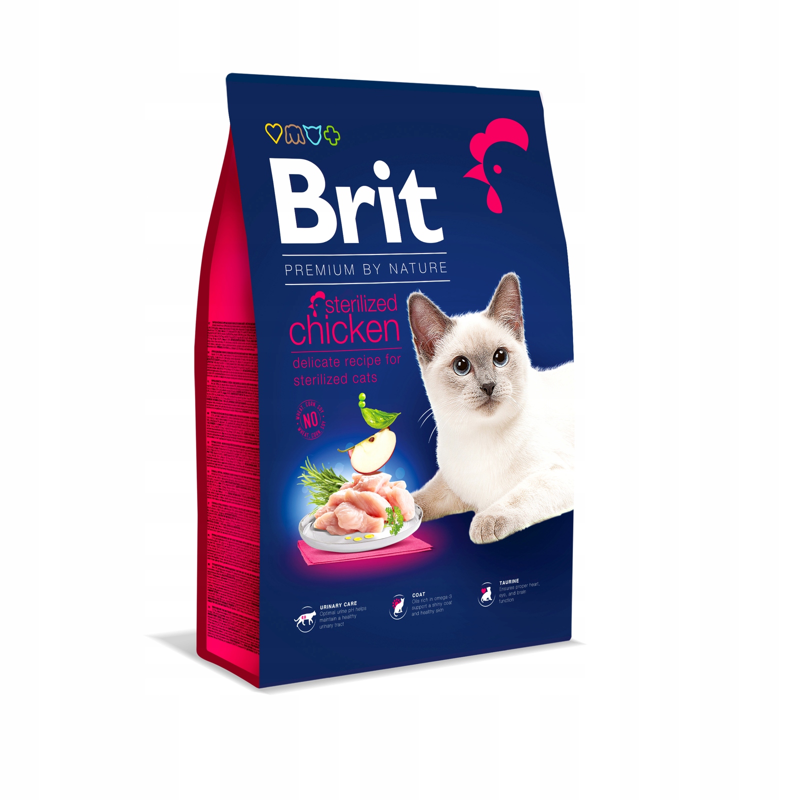 Levně Brit Cat Premium By Nature Sterilizované kuře 8kg