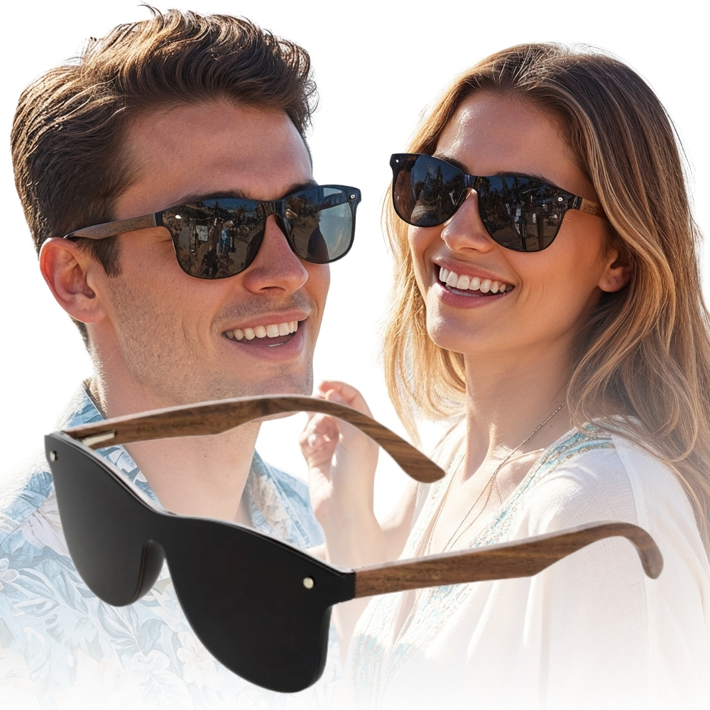 Okulary przeciwsłoneczne Gepetto Boney M Blackberry z polaryzacją i etui