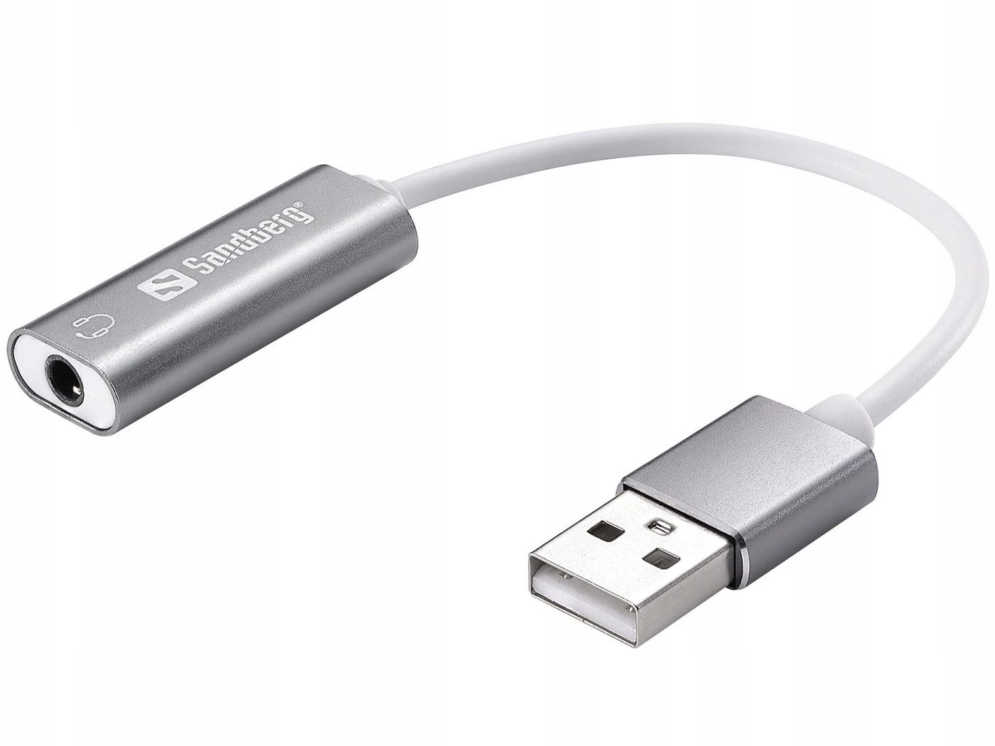 Przejściówka audio Sandberg 134-13 na USB srebrna
