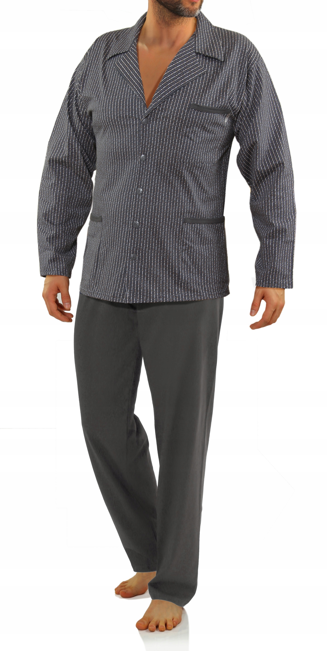 Sesto Senso dlouhé bavlněné pyžamo 4XL s puntíky