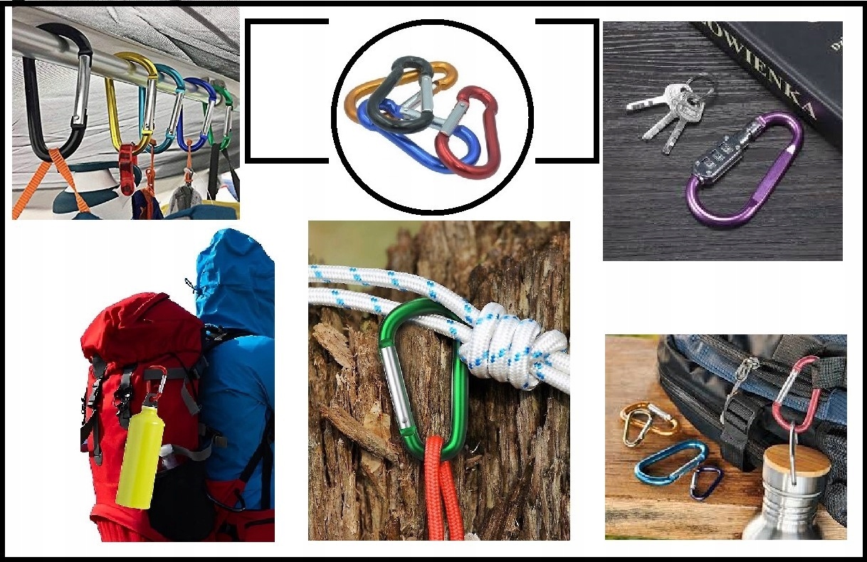 Karabińczyk aluminiowy KOLOROWY 70mm DIAMANTO 1szt Długość (mm) 70