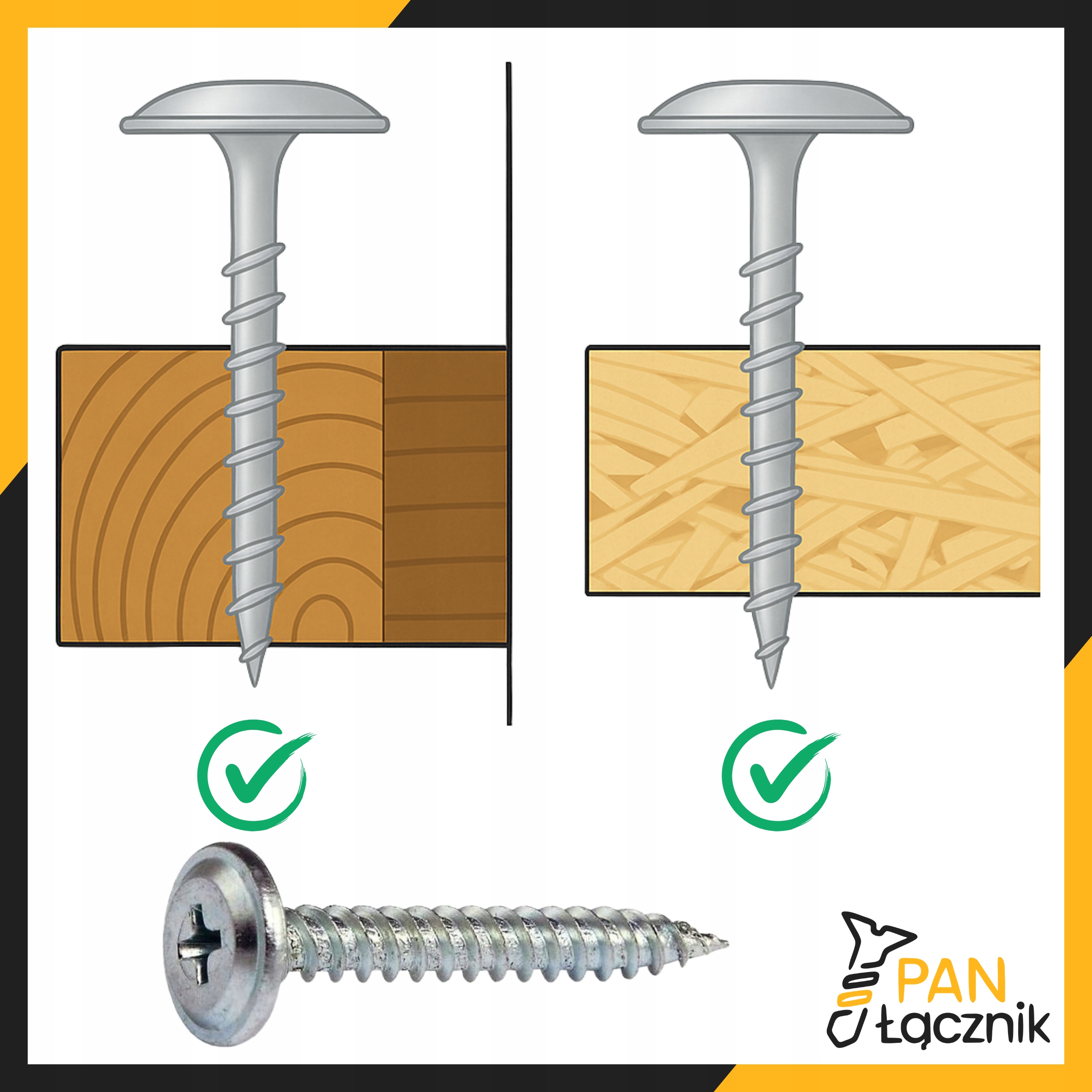 Zastosowanie wkrętów do drewna