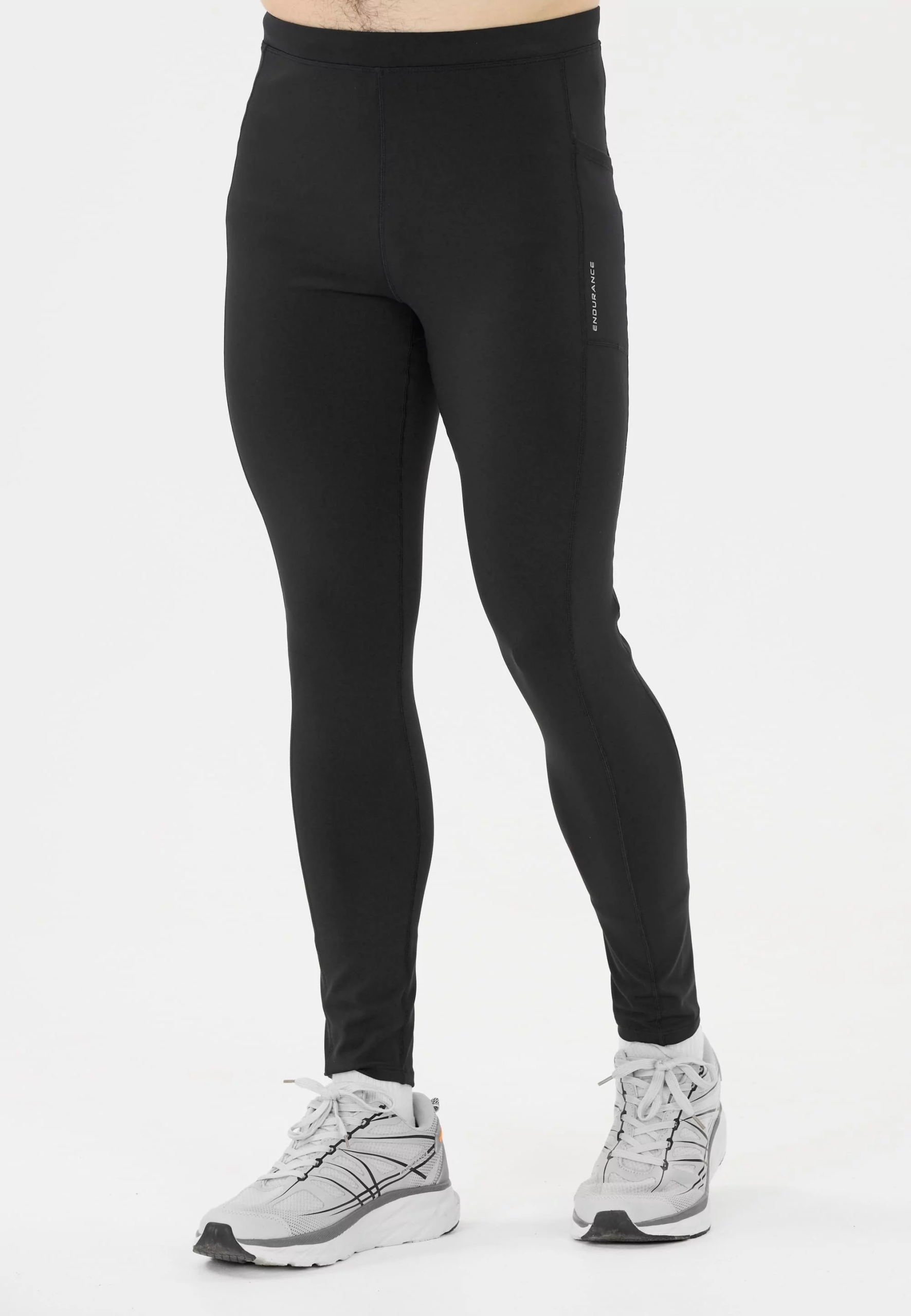Legginsy do biegania męskie Endurance Strong Winter Czarny XL
