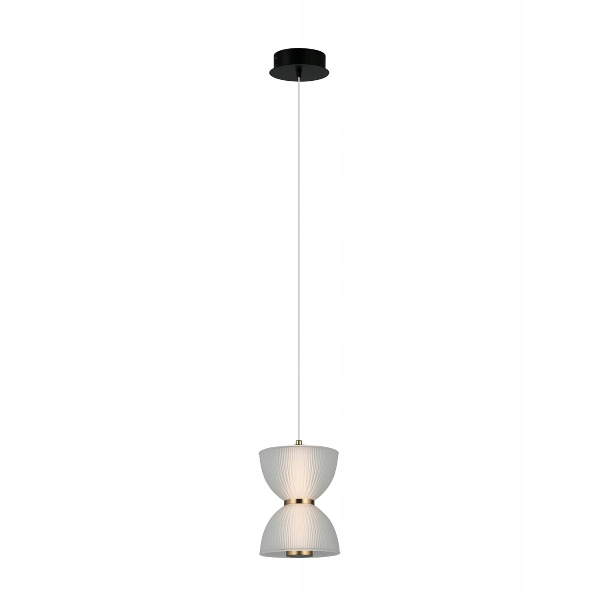 Italux Tica Závěsná Led lampa 8W Černobílá Stínidlo Klepsydra