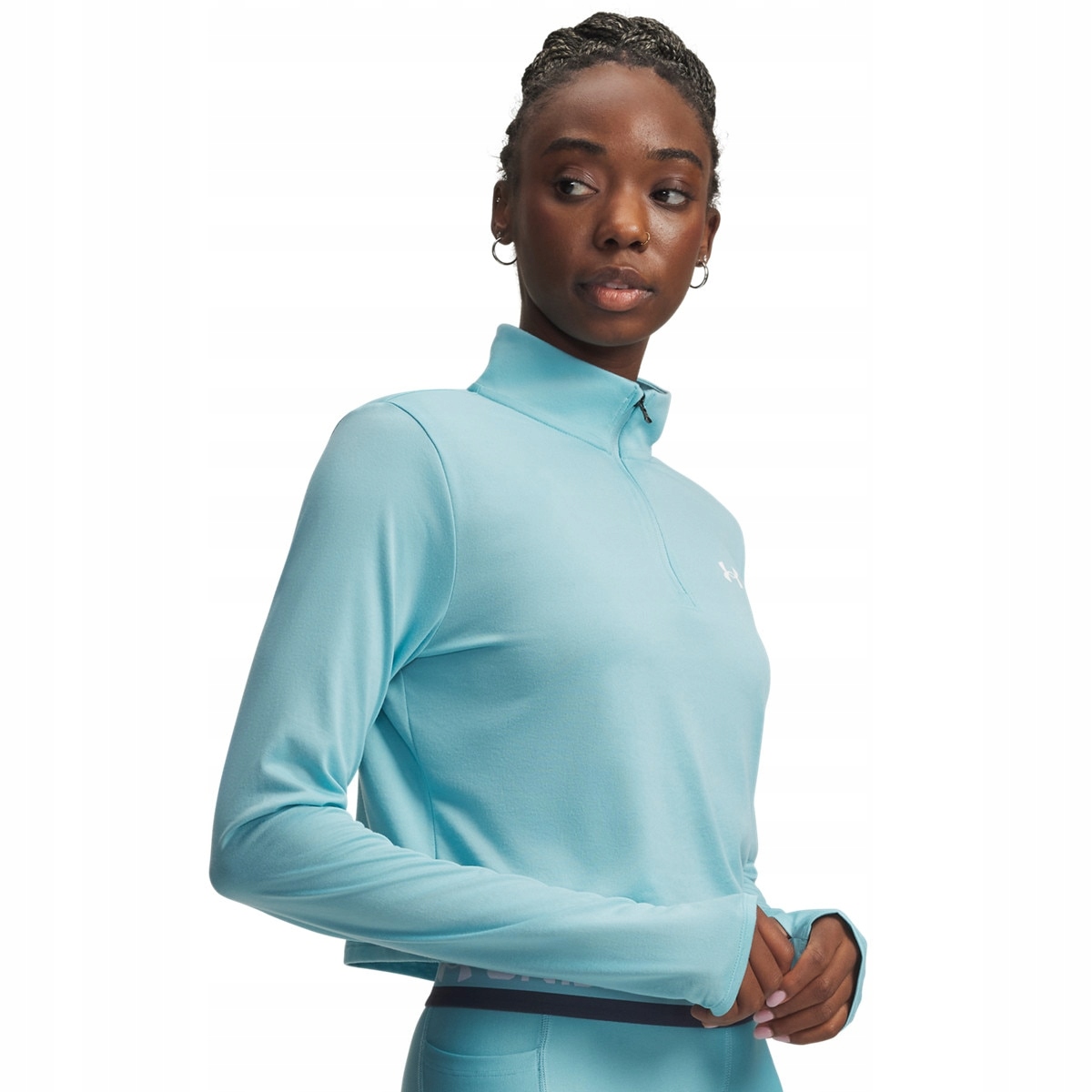 Damska bluza treningowa Under Armour Tech Branded 1/2 Zip Niebieski L