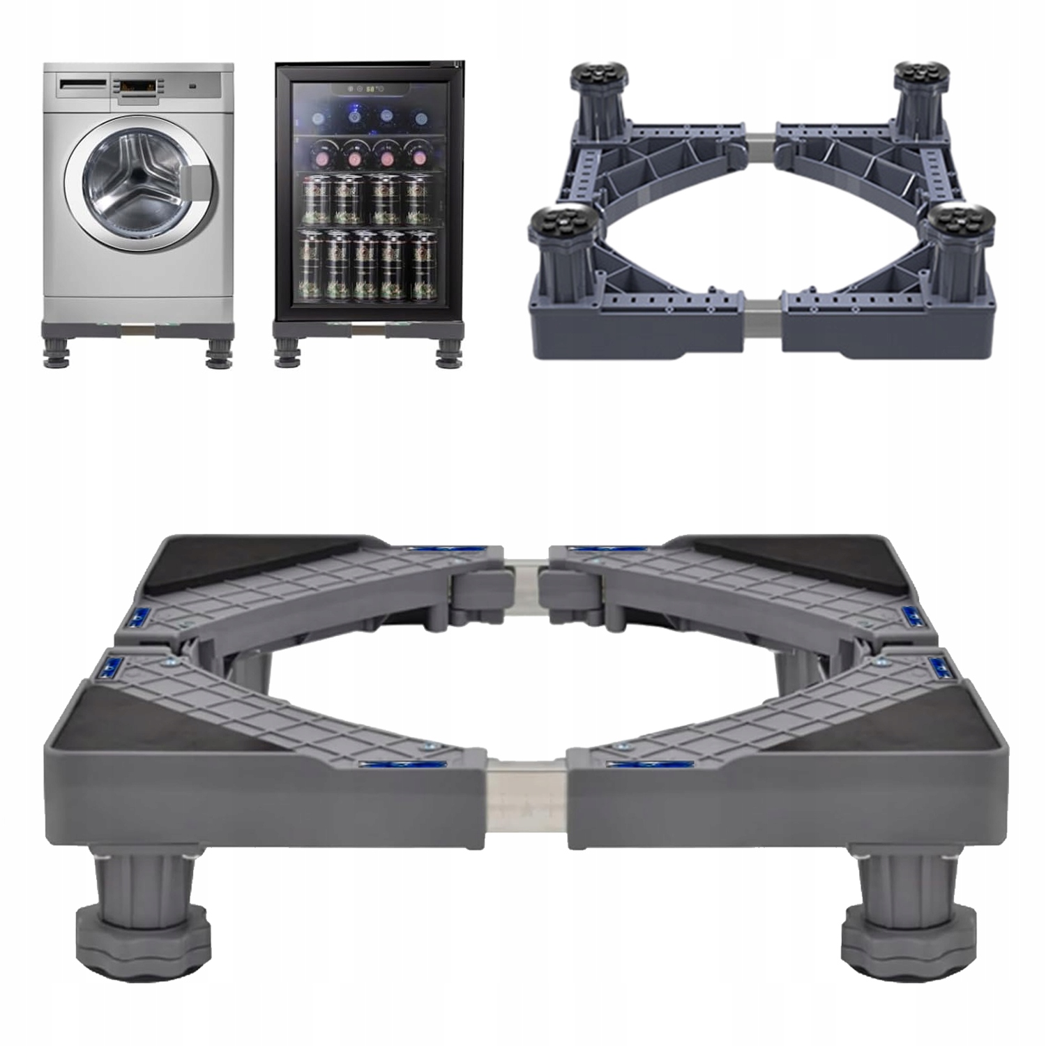 Podstawa Pod Pralkę Lodówkę Antywibracyjna Regulowana Podstawa Szary