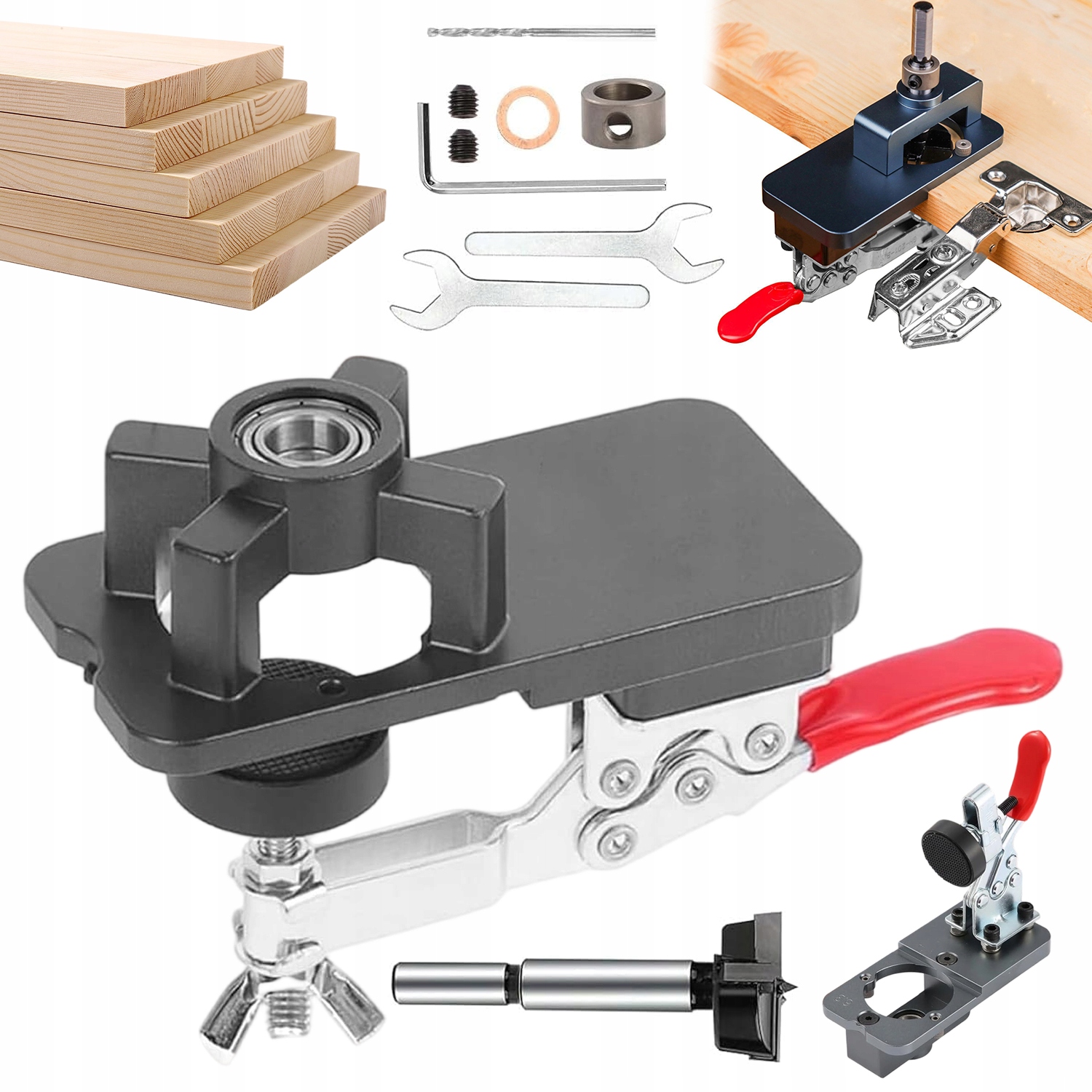 Vrtačka Do Otvorů S Rychloupínačem 15-25 MM Pro Nábytek Hliníková