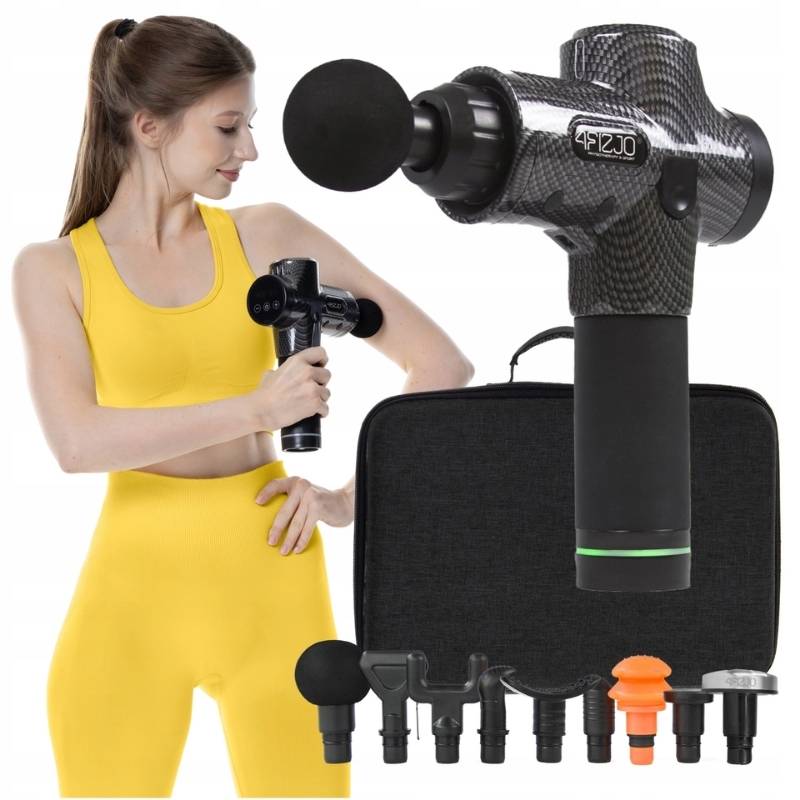 Pistolet Do Masażu automasażu masażer z końcówkami 4FIZJO Massage Gun Ultra
