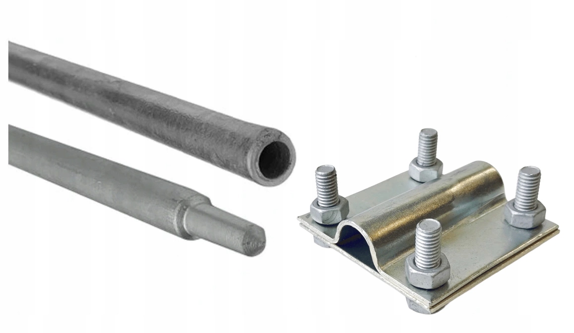 Uziom Szpilka Pręt Wbijany Kompletny 3M Złącze Drut-bednarka 2x1.5M FI14