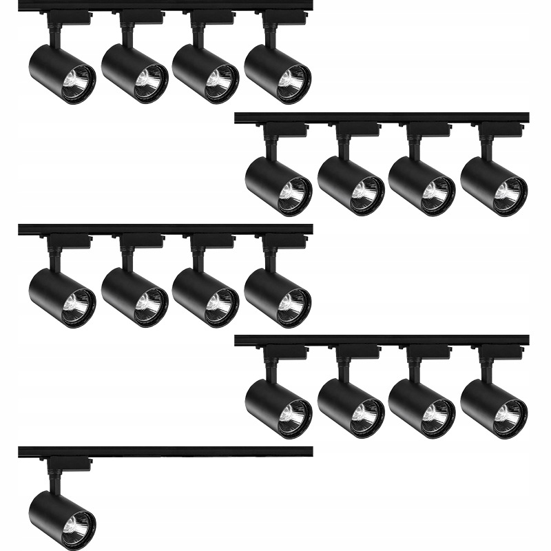 17X Reflektor Szynowy Oprawa Led System Oświetlenia Szynowego +szynoprzewód