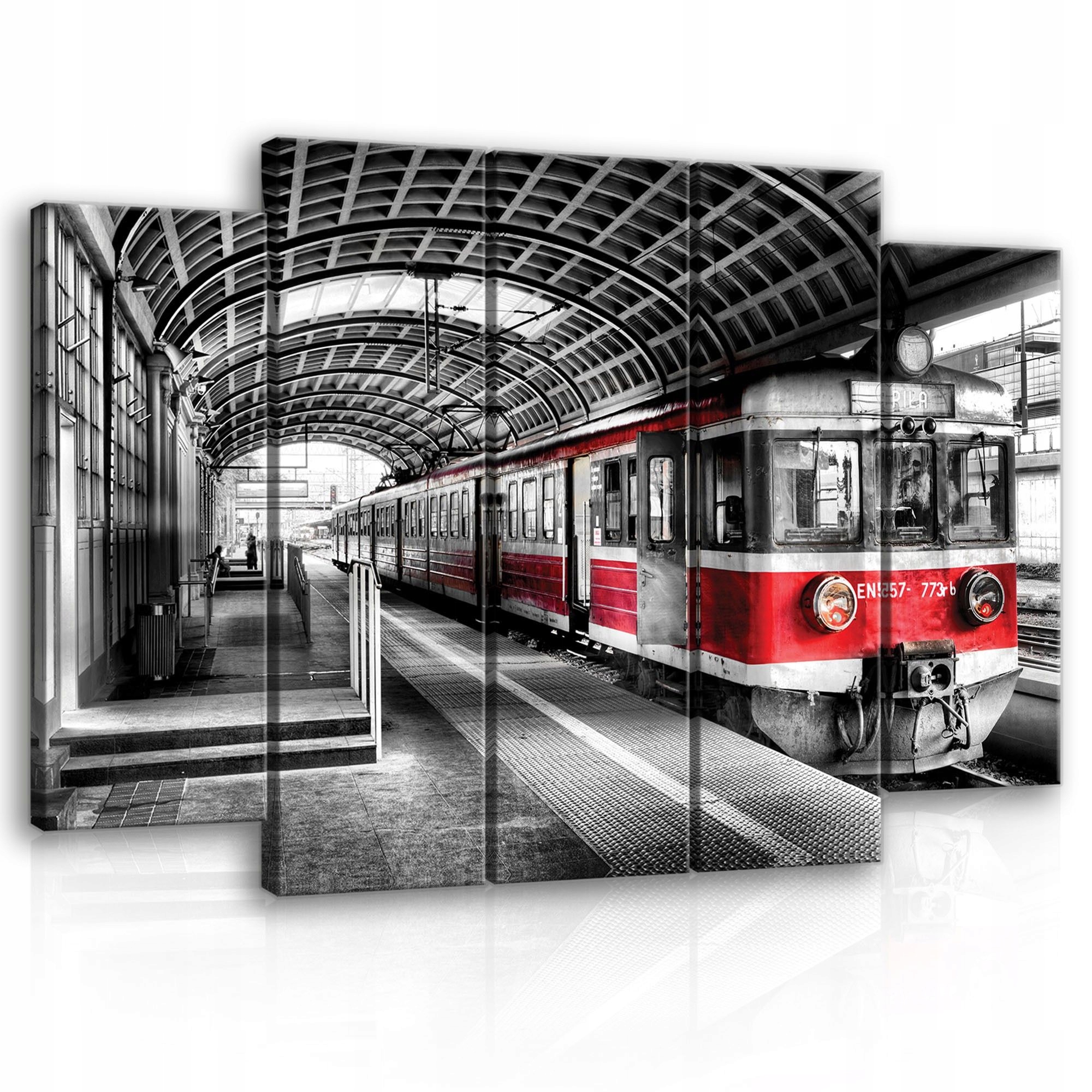 Obraz 150x100 Železničný vlak stanica nástupište cestovanie urbanistika retro