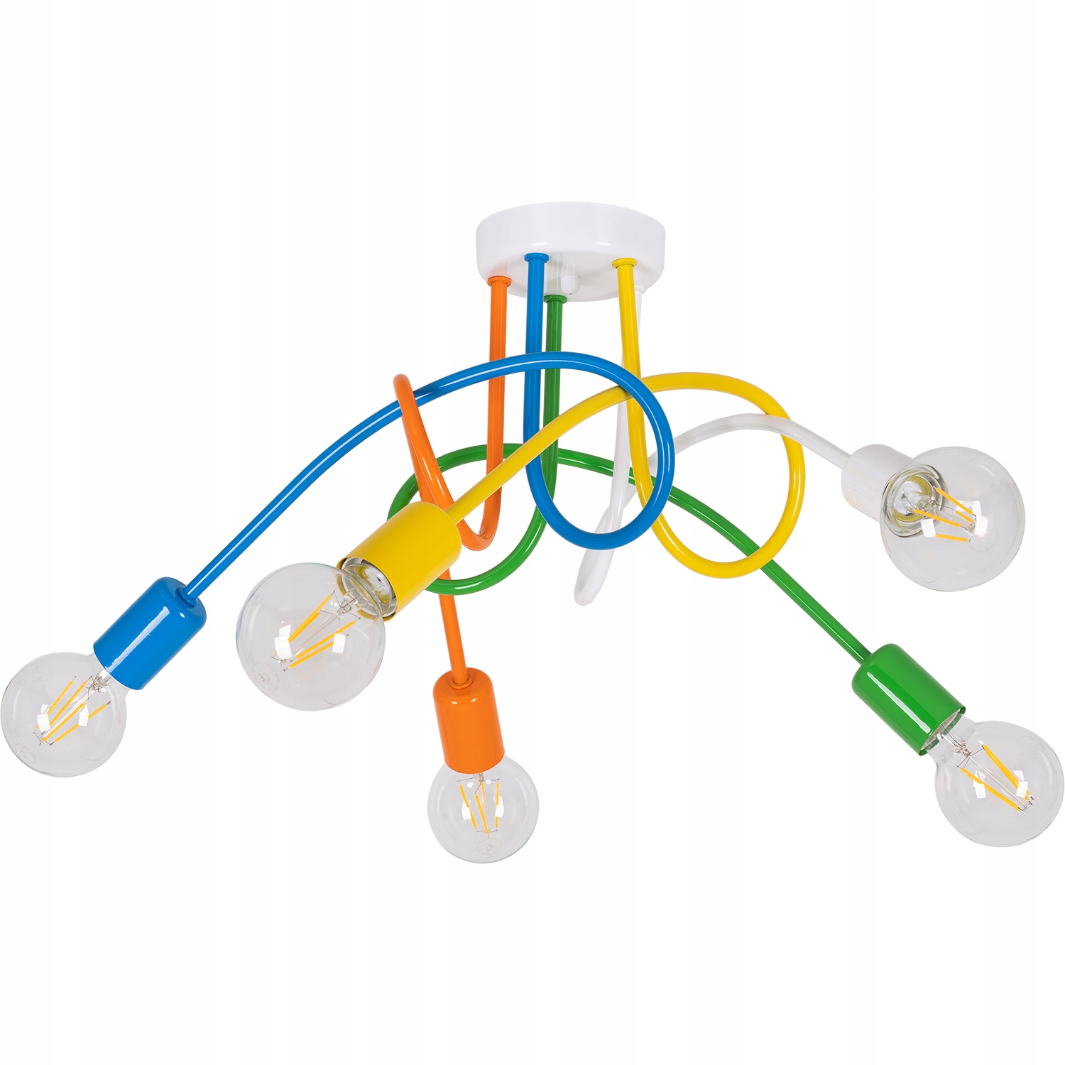 

Kolorowa Lampa Sufitowa Zwis Żyrandol Snake 5xE27