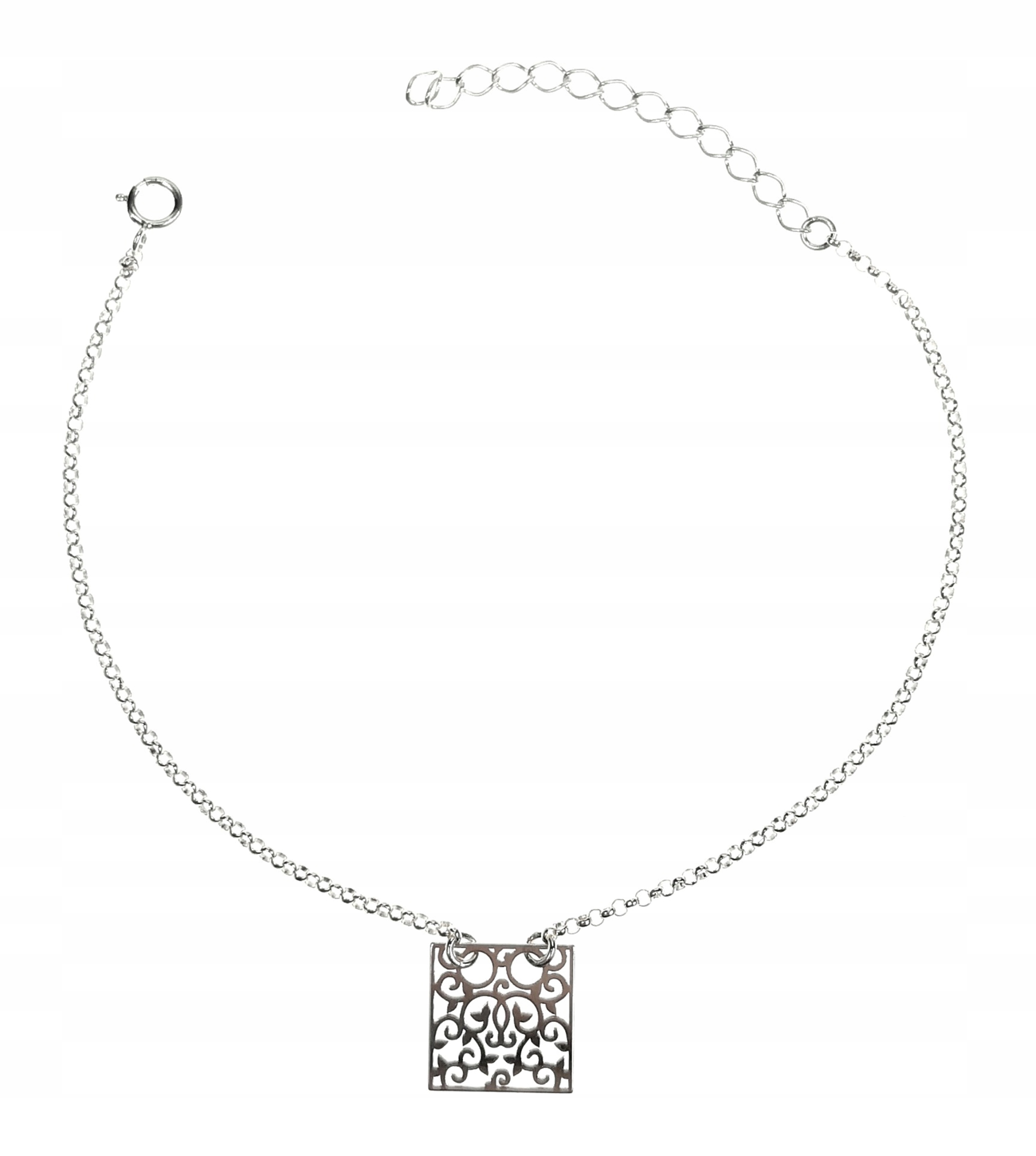 

Bransoletka srebrna celebrytka kwadrat