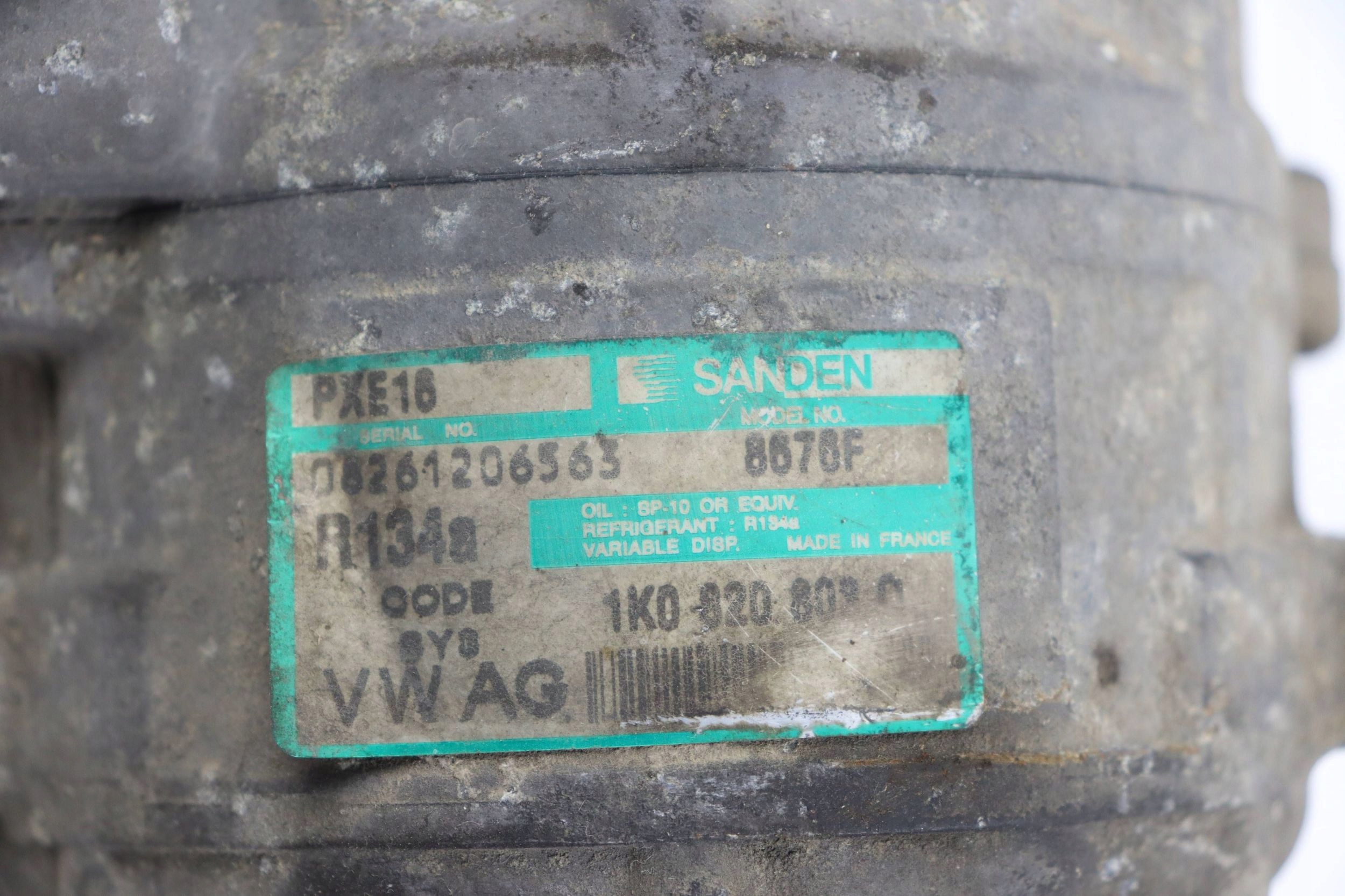 VW GOLF V compressor compressor; of the air conditioning 1.9 TDI 1K0820803G