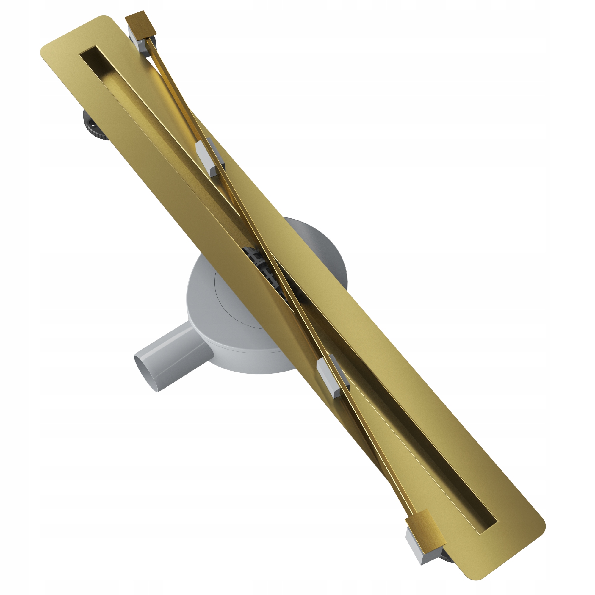 Lineárny Odtok Pod Dlažbu Zlatý 60 cm Oceľ Sifón Sprchová Vanička Luno