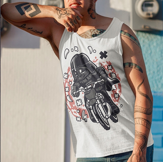 TANK TOP FILMOWE VADER MOTOCROSS RIDER Marka inna