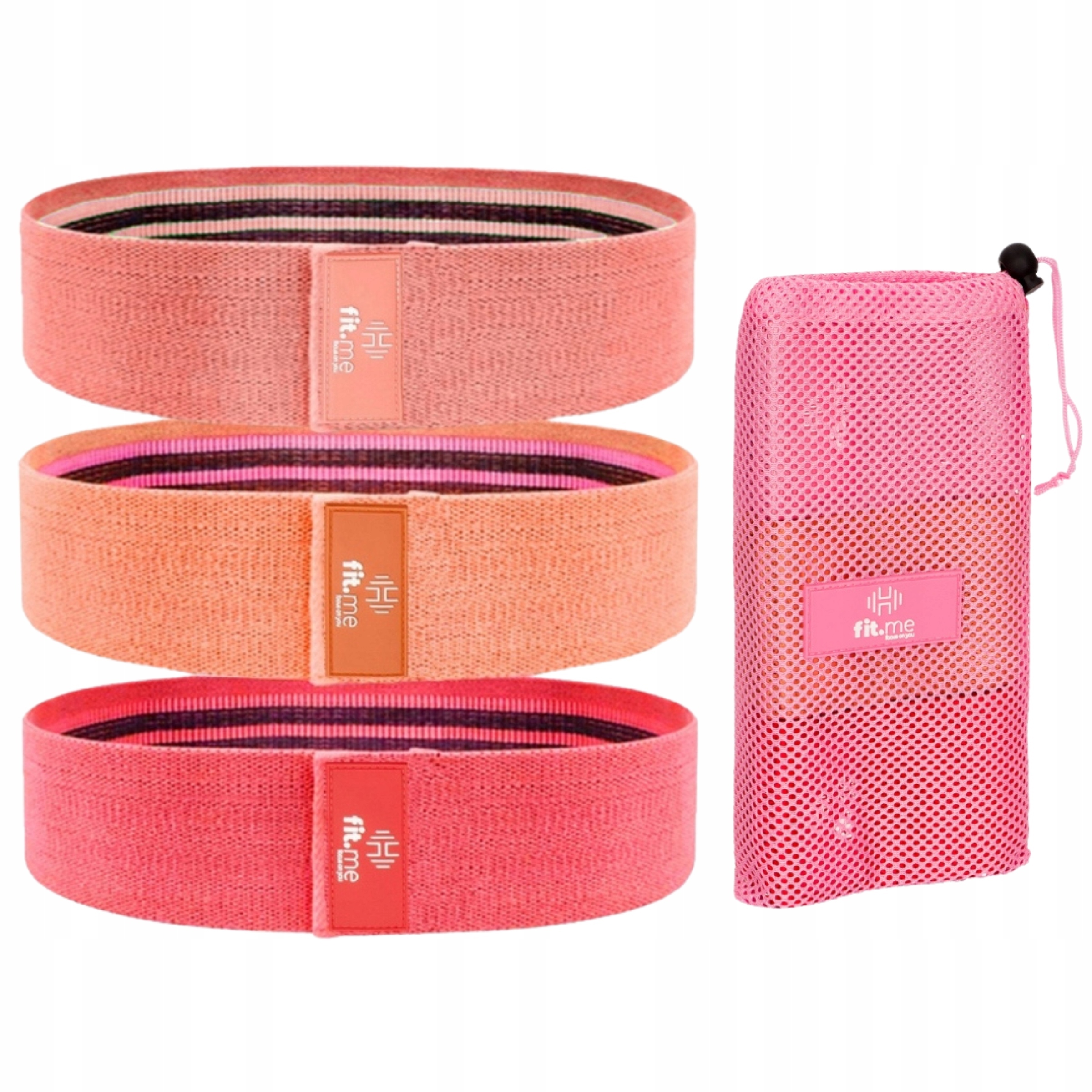 Zestaw 3 Gumy Oporowe Taśmy Materiałowe Do Ćwiczeń Elastyczne 15-30kg