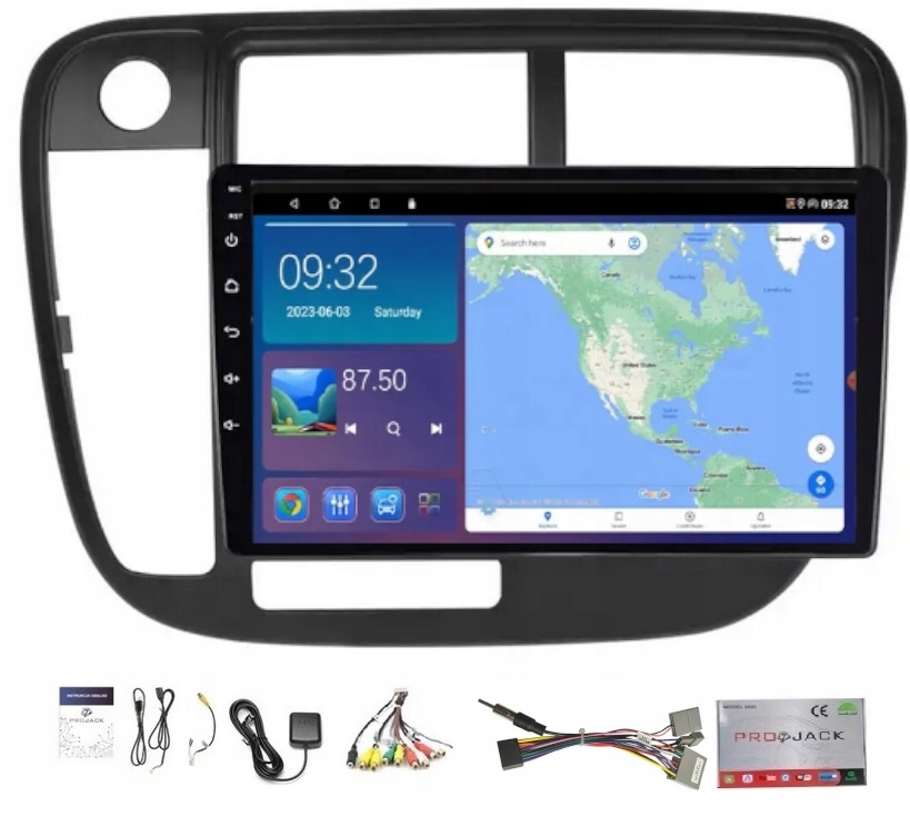 Rádio Navigácia Gps Honda CIVIC 1995-2000 Wifi Bt Carplay Usb 4GB 64GB