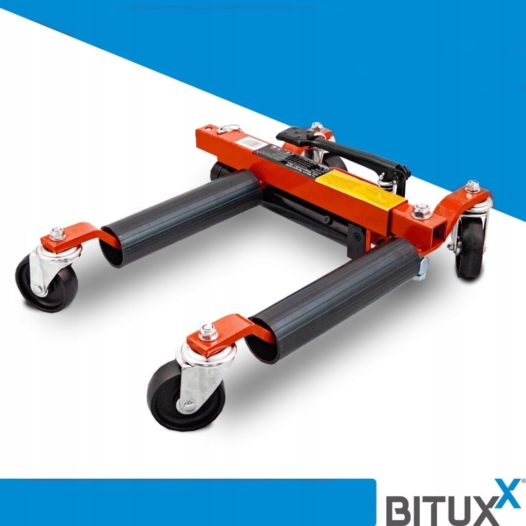 Hydraulický manévrovací vozík Bituxx 560 kg – valčekový zdvihák pod koleso automobilov