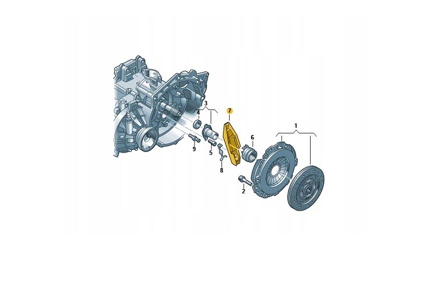 OE 02J141719C dźwignia wysprzęglika Numer katalogowy części 02J141719C