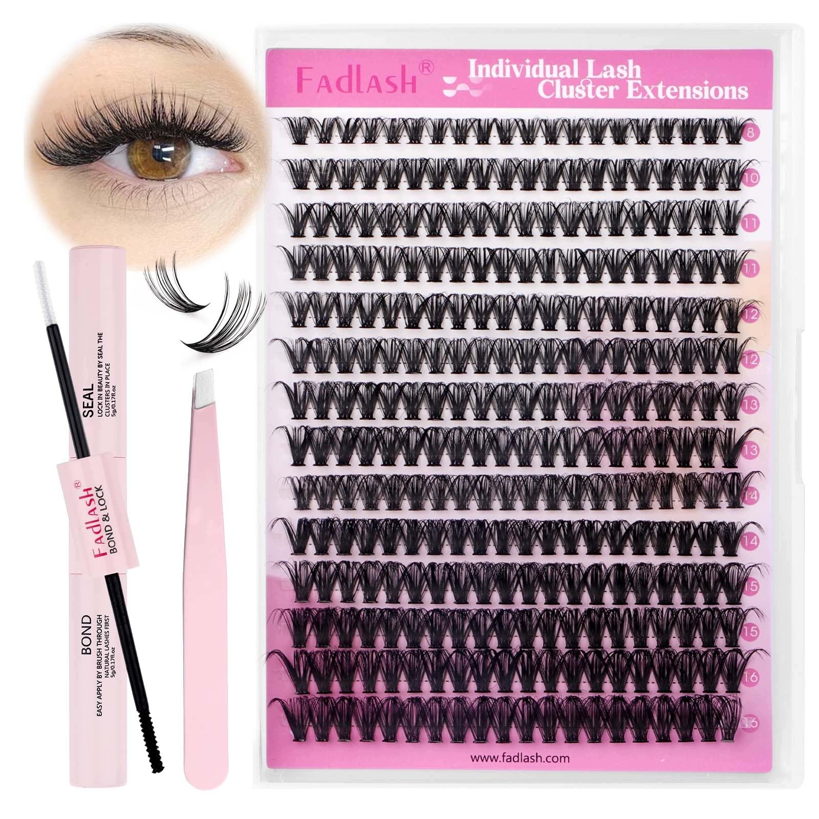 Pupínky umělých řas Diy sada černá 007D816 40D Tři kusy Fadlash