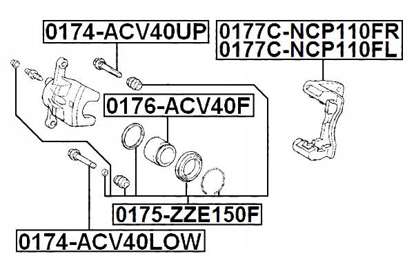 FEBEST TULEJA PROWADNICA ZACISKU HAMULCA PRZEDN TOYOTA RAV4 Producent części Febest
