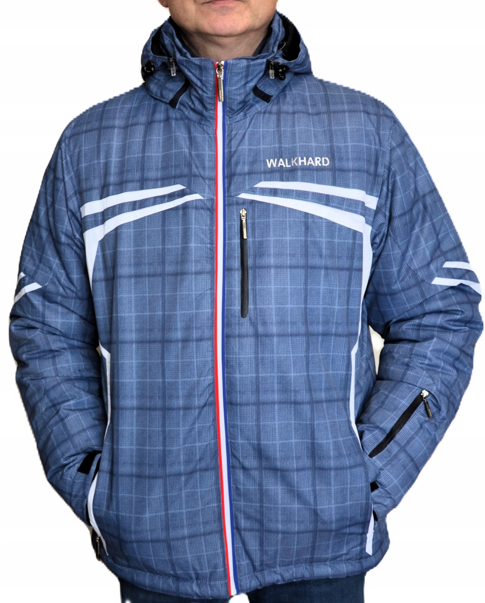 Pánská zimní lyžařská bunda Snowbord Lehká odnímatelná Kapuce Modrá L